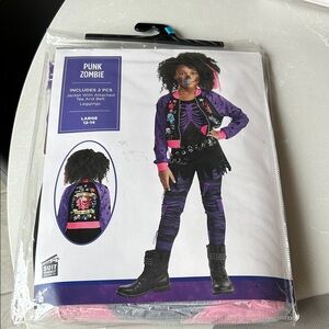 Punk Zombie Kids Costume - Purple and Black